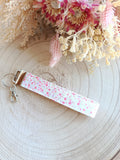 Porte Clefs - Mini Fleurs Roses & Parmes