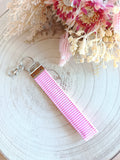 Porte Clefs - Rayé Rose