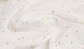 Double Gaze à pois doré - Blanc